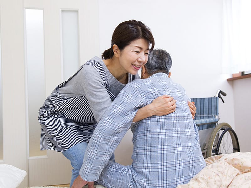 ベッドから車椅子へ移乗介助